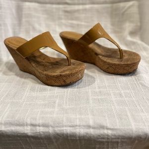 Camel Wedges Sandals